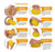 Yellow - Egg Shaped Stress Relief Squeeze Toys
