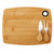 Bamboo/Black Silicone - 3 Piece Bamboo Cheese Board Set