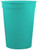 Teal - 12 Oz. Smooth Walled Plastic Stadium Cup with Automated Silkscreen Imprint