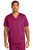 Wine Red Blank - WonderWink® Unisex WorkFlex™ Chest Pocket V-Neck Top