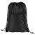 Black - Sports Drawstring Backpack With Zipper Pocket
