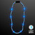 Flashing Light Up Beaded Necklace - Blue & Silver - BLANK