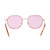 Pink Blank Front View 1 - Classic Round Aviator Polarized Sunglasses w/Metal Frame