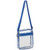 Clear/Blue Blank - Clear Transparent PVC Crossbody Stadium Bag (8.7"x6.3"x2.4")