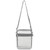 Clear/Grey Blank - Clear Transparent PVC Crossbody Stadium Bag (8.7"x6.3"x2.4")