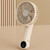 Beige - Desk Fan Portable Fan 3 Speed Adjustment w/ LED Display Screen