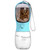 Light Blue - 10 oz Pet Water Bottle with Food Container