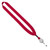 Red White Blank - 3/4" Cotton Lanyard with Metal Crimp & Retractable Badge Reel