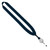 Navy White Blank - 3/4" Cotton Lanyard with Metal Crimp & Retractable Badge Reel