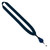 Navy Royal Blue Blank - 3/4" Cotton Lanyard with Metal Crimp & Retractable Badge Reel