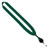 Forest Green Black Blank - 3/4" Cotton Lanyard with Metal Crimp & Retractable Badge Reel