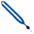 Electric Blue Navy Blank - 3/4" Cotton Lanyard with Metal Crimp & Retractable Badge Reel