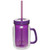 Purple Blank - 17 Oz. Double Wall Mason Jars w/Straw