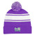 1097 NAV Patch - Two-tone Knit Pom Beanie With Cuff