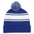 1097 RED Patch - Two-tone Knit Pom Beanie With Cuff