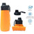 Orange - Foldable Silicone Water Bottle, 23 oz.