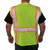 Hi Viz Class 2 Segmented Safety Mesh Zipper Vest W/ 4 Pockets & Dual Mic Tabs