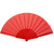 Red - Folding Fabric Fan w/ Plastic Handle