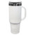 Polar Camel 40 oz. White/Ghost Black Ion-Plated Travel Mug with Handle, Straw Included