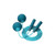 Cyan - Fitness Dual-Purpose Skipping Rope