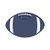 Football Shaped Foam Stadium Seat Cushion Navy - Football Shaped Foam Seat Cushion