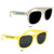 Frosted White/Yellow Logo - Sun Fun Sunglasses (Spot Color)