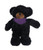 Black/Dark Purple Blank - Soft Plush Stuffed Black Bear with Bandana