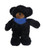Black/Royal Blue Blank - Soft Plush Stuffed Black Bear with Bandana