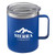 Matte Blue Logo - 14 Oz. Powder Coated Stainless Steel Camping Mug