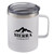 Matte White Logo - 14 Oz. Powder Coated Stainless Steel Camping Mug