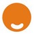 Orange - Round Plastic Die Cut Hand Fan (Full Color 2 Sides)