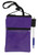Dual Zipper Pocket Badge Holder/Passport Pouch
