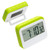White/Lime Green Logo - Soft Touch Widescreen Kitchen Timer/Clock