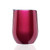 Fuschia Pink Blank - 11 Oz. Stemless Wine Glasses w/Lid