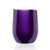 Purple Blank - 11 Oz. Stemless Wine Glasses w/Lid