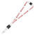 White - 1" Eco Friendly rPET Lanyard w/Buckle and Safety Breakaway