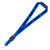 Blue - 1" Eco Friendly rPET Lanyard w/Buckle and Safety Breakaway