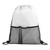 White - Half Time Mesh Drawstring Backpack