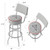Deluxe Bar Stool with Back - Foam Padded Seat and Backrest - Swivel Chair for Game Room or Bar
