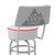Back Logo - Deluxe Bar Stool with Back - Foam Padded Seat and Backrest - Swivel Chair for Game Room or Bar