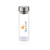 Clear/Silver - 14 Oz. Glass Tea & Water Bottle