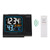 Black - Atomic Projection Alarm Clock w/Indoor & Outdoor Temperature