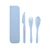 Blue - Portable Wheat Straw Cutlery Set - OCEAN