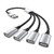 4 in 1 USB Splitter Cable, Portable USB Hub for Computer w/ 1 m Extension Cable
