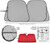 Silver/Red Blank - Prest - O- Shade (R) NT Collapsible Fabric Sunshade Patented Pivot System