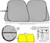 Silver/Yellow Blank - Prest - O- Shade (R) NT Collapsible Fabric Sunshade Patented Pivot System