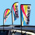 Shape options for paddle flag - Car Wing Window Paddle Flag - Hardware + Single Reverse Print