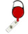 Red Blank - Transparent Retractable Carabiner Badge Reel w/ Belt Clip