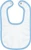 White/Azure Blank - Baby Bib w/Snap (Small)