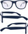 Navy Blue - Blue Light Blocking Retro Promotional Glasses W/ 1-Color Imprint